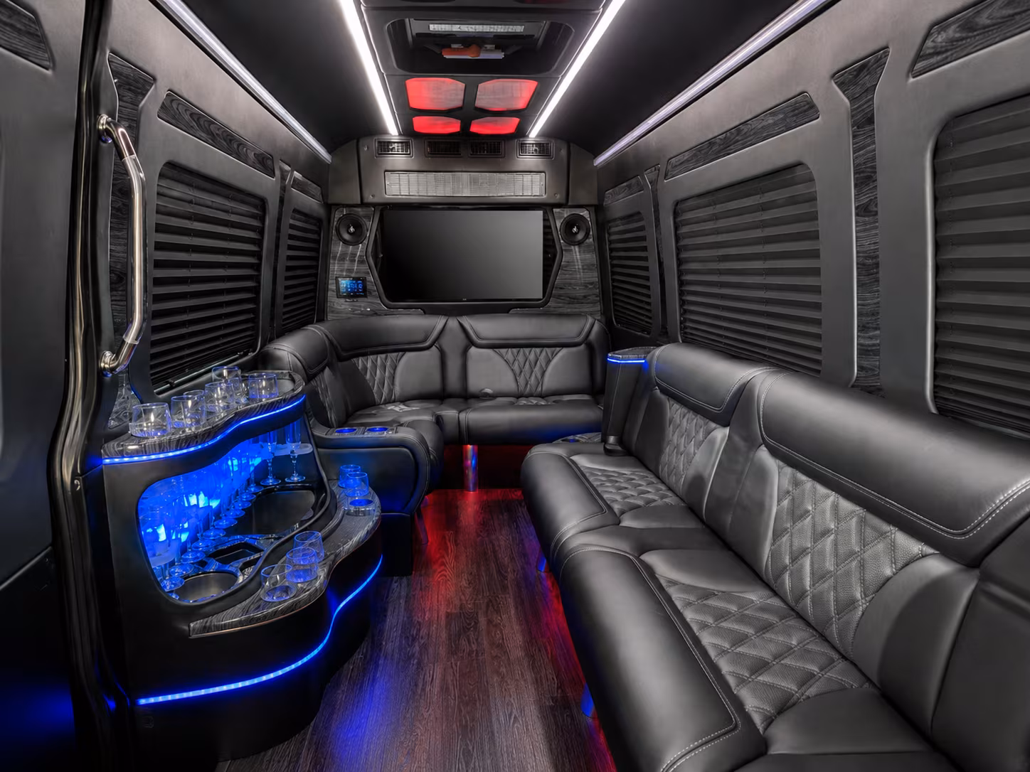 worcester 30 passenger party bus inside